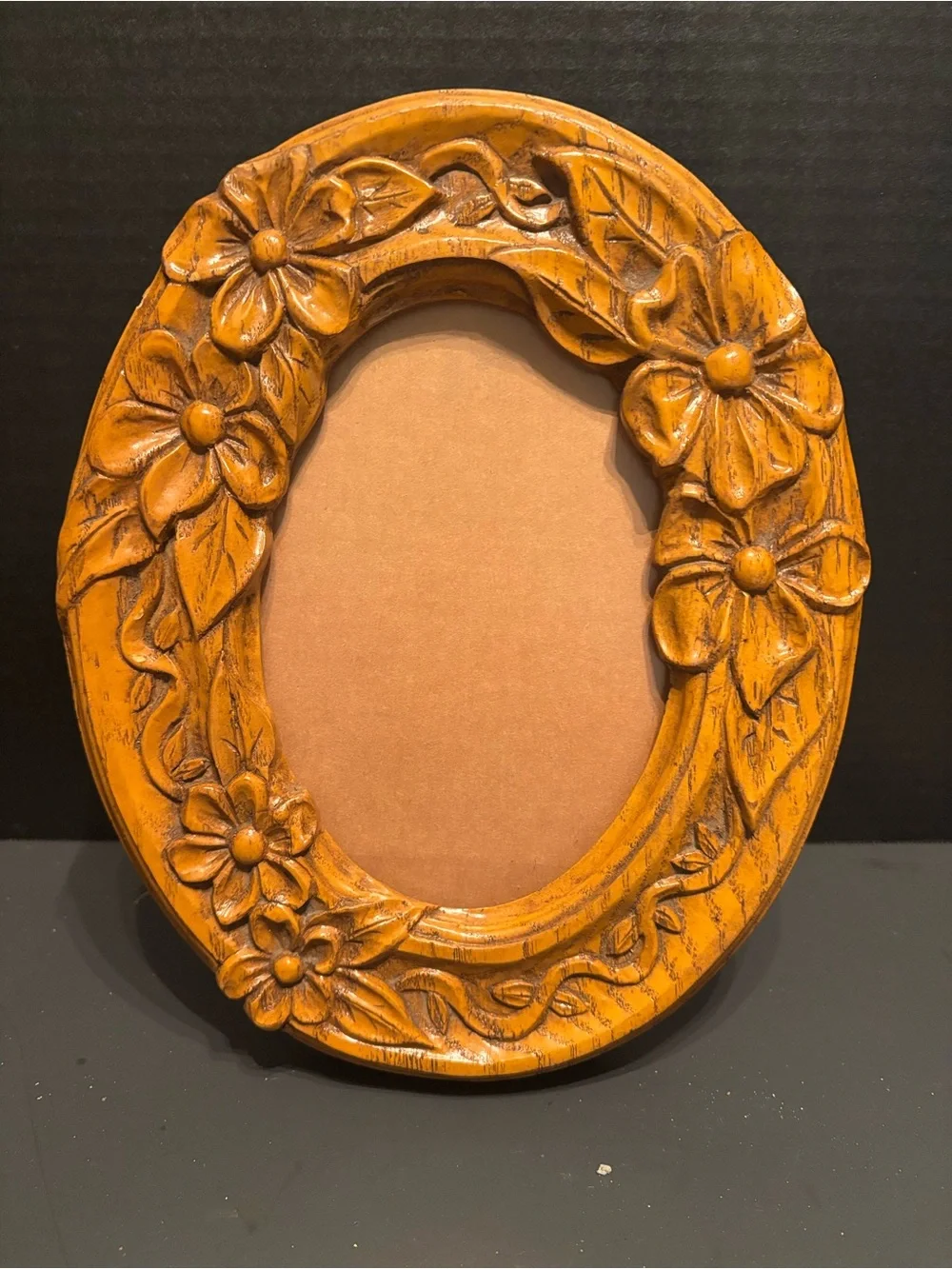 Vintage Yesteryear Picture Frames, Downey, CA, Wooden Ornate Carved Frame-5x7